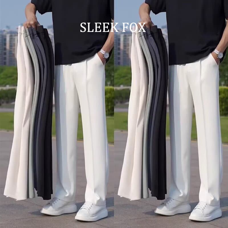 Summer Thin Suit Pants Men's Loose Drape Pants Men's Black Casual Pants Premium Drape Suit Pants Trousers