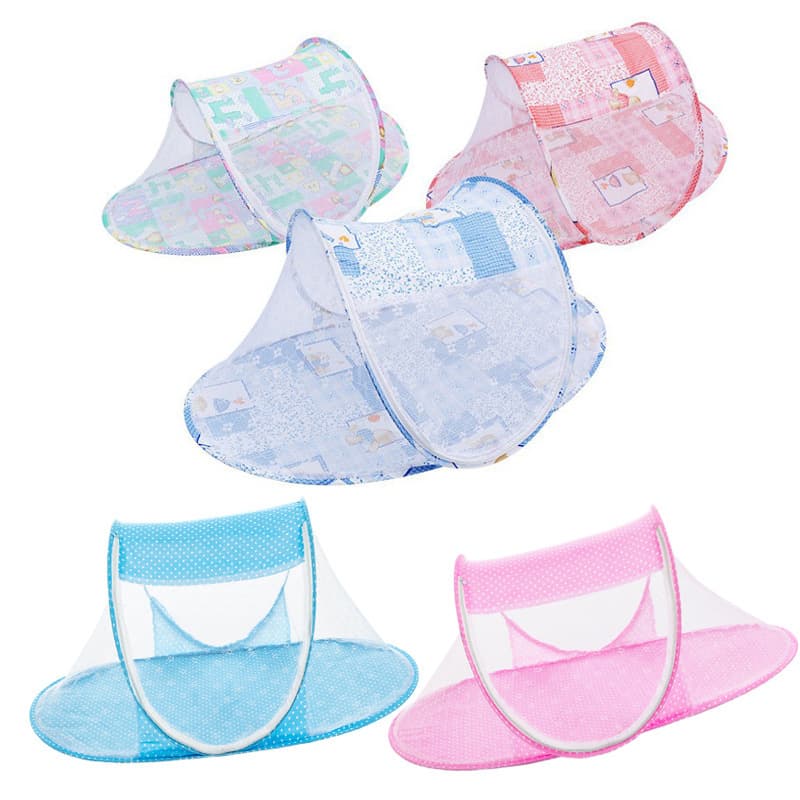 No-installation children's folding mosquito net cross-border cartoon boat-shaped baby mosquito net, in-stock wholesale for ages 0-2