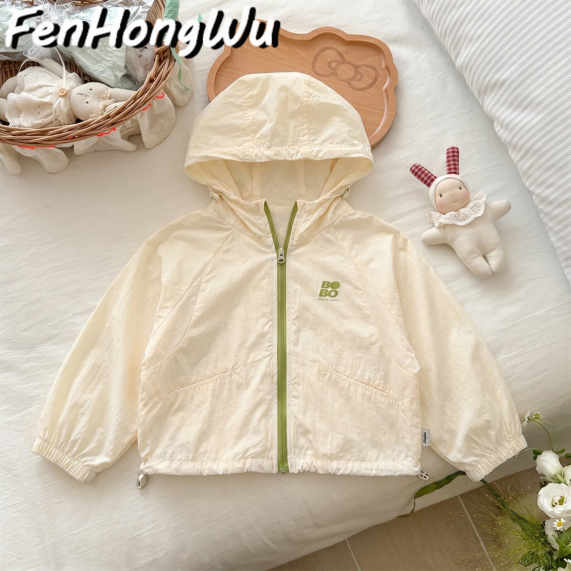 In Stock!!! Girls' Sun Protection Jacket New Fashion Lightweight Outerwear Girls' Sun Protection Clothing Boys' Summer UV Protection