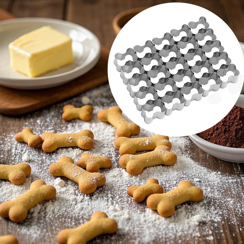 Stainless steel small bone cookie mold cookie cutter baking fondant DIY 25 mini bone molds