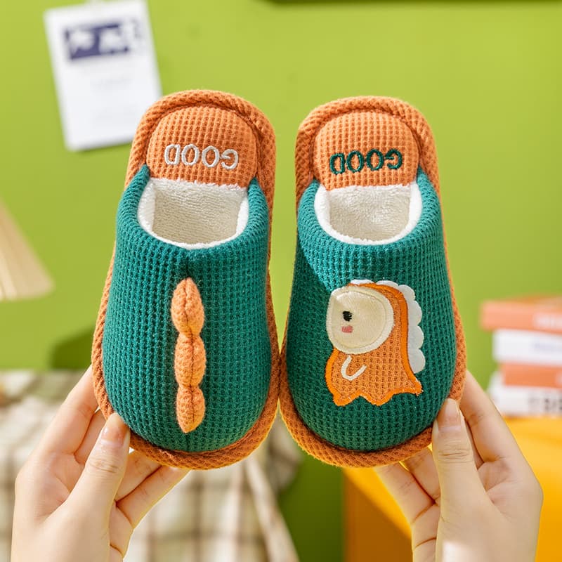 Children's Linen Slippers, Family Matching Cotton Linen Floor Slippers, Cute, Anti-Slip, Sweat-Absorbing Cotton Slippers for Home