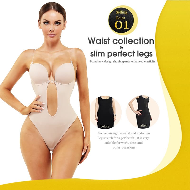 SHAPEWEAR Camisole Bra Bodysuit Tummy Control Shapewear High Waist Butt Lifter Panty Breathable & Comfortable