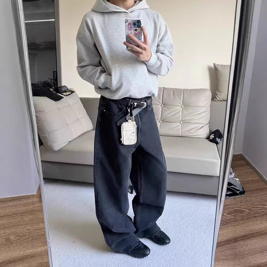 Cleanfit High-Weight 450g Boxy Basic Hoodie Wrinkle-Resistant Cropped Fit Solid Color Hoodie for Fall/Winter