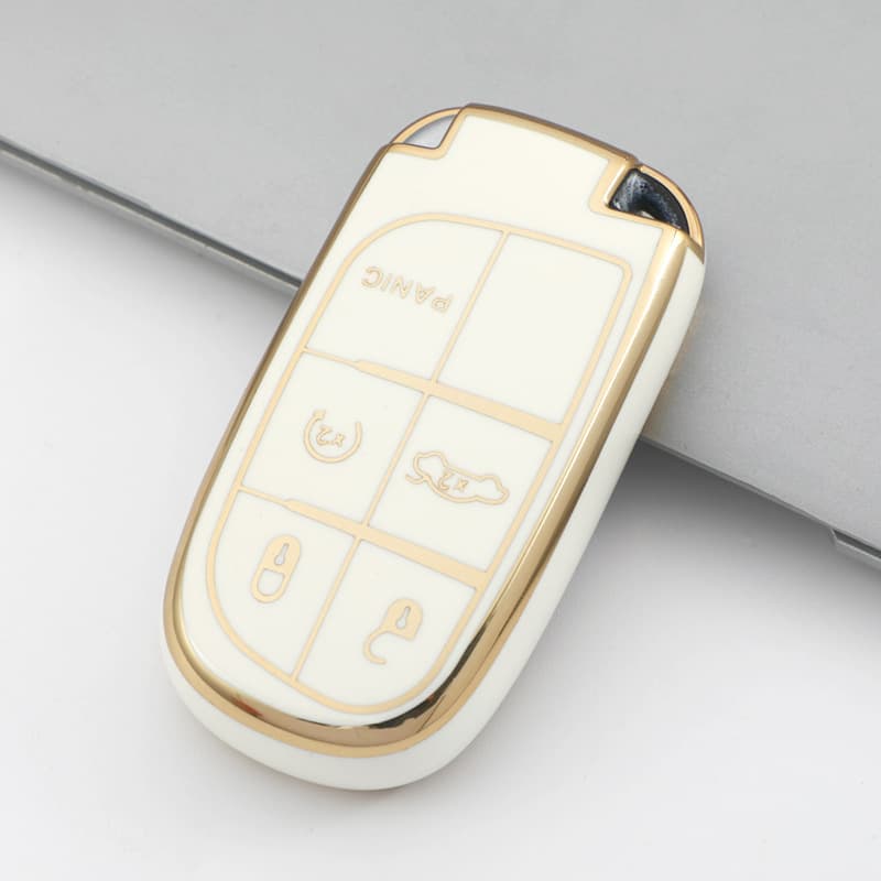 Compatible with Jeep Cherokee, Compass, Grand Cherokee, Commander, and Dodge car key case cover buckle