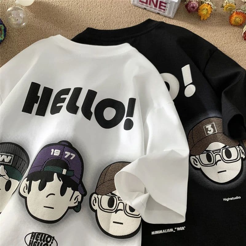 Pure Cotton Boys Short Sleeve Kids Clothing Summer White T-Shirt 2026 New Style Older Boys Summer Fashionable Top Trendy