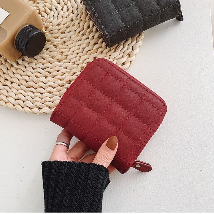 Factory Direct Sales Mini Wallet Women's Bag Short Zipper Short Cute Coin Purse Student Embroidered Wallet Women