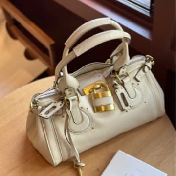 Vintage Paddington Bag Millennium Retro Large Lock Bag 25 Autumn/Winter Top Layer Cowhide Trendy Shoulder Handbag