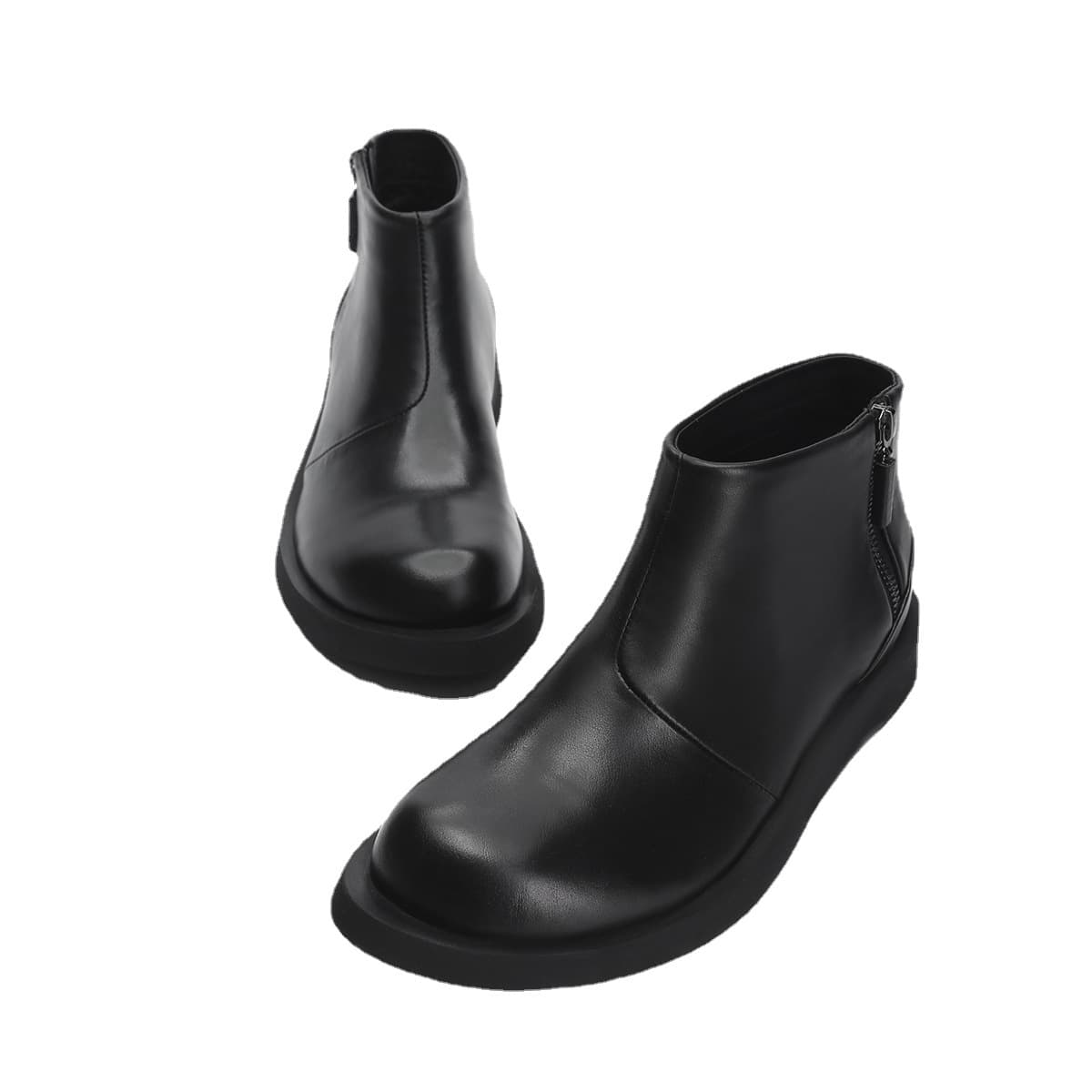 2026 Sulv Flat Men's Shoes Cowhide Formal Business Men's Shoes High-Top Men's Boots Size 36-46 Pure Leather