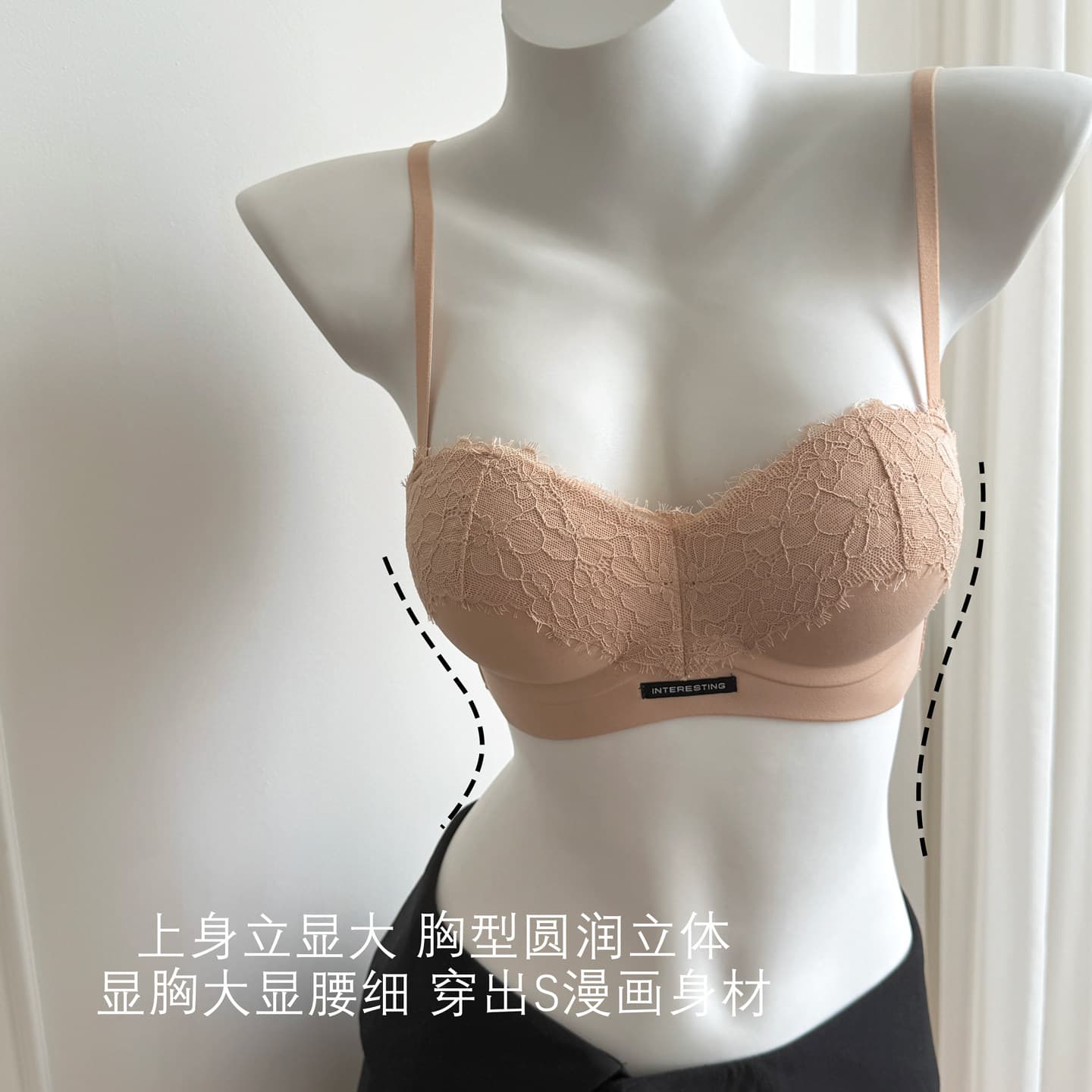 Foundation Bra Push-Up Shaping, Small Bust Looks Fuller, Sweet Lace Breathable Adjustable Sexy Bra for Women, Lifting Bra