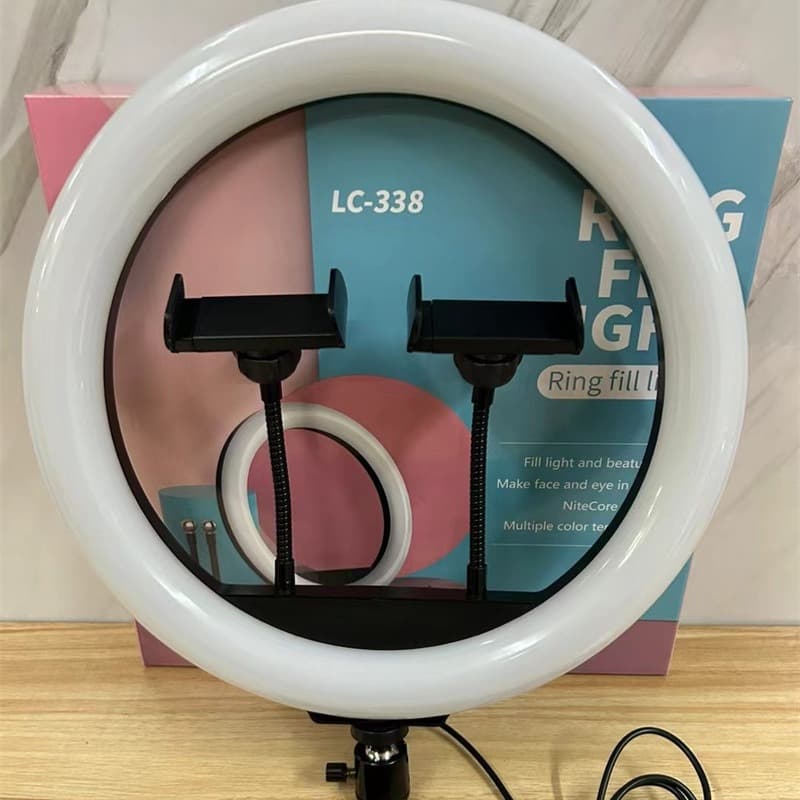 RINGLIGHT Streamer Stand Fill Light 12-inch LED Dimmable Beauty Light Professional Influencer Photography LC338