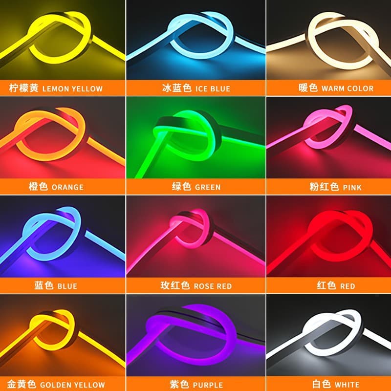 Flexible Low Voltage Neon LED Strip Light, Indoor/Outdoor Waterproof Silicone Dimmable Neon Light for Atmosphere