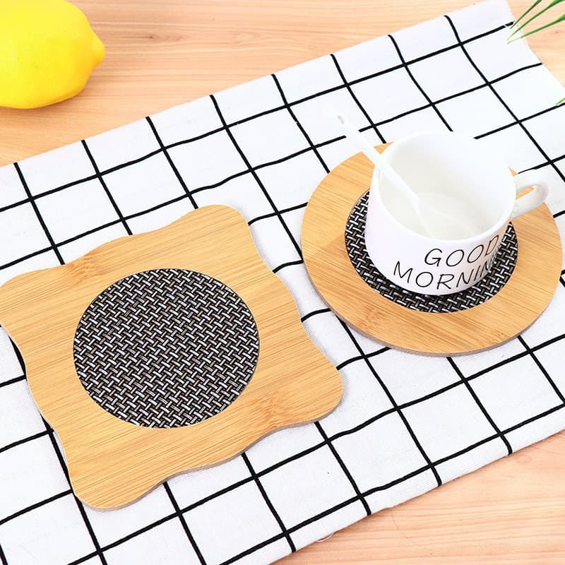 Heat-Resistant Bamboo Table Mat, Japanese Style Placemat for Plates, Dishes, Pots, Bowls, and Cups
