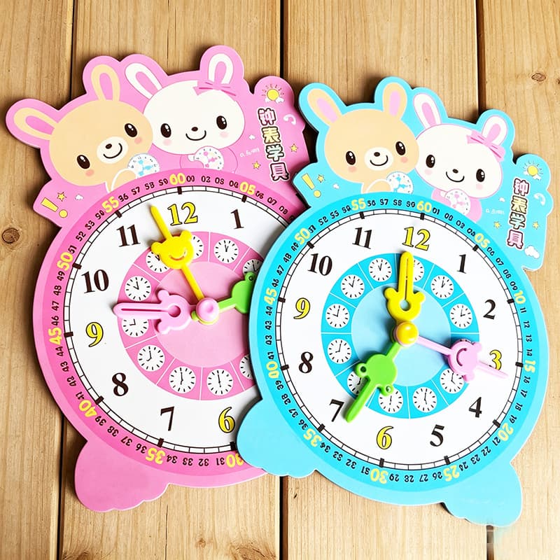Elementary school students' clock learning tools, mathematics clock recognition clock face model learning clock teaching aids, clock model time recognition