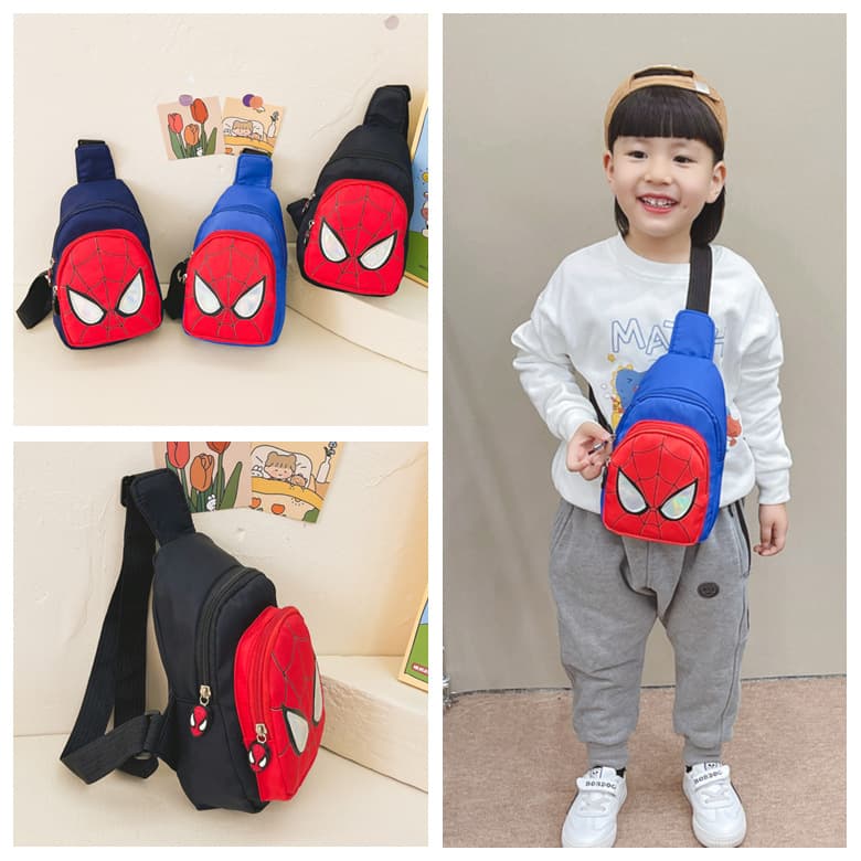 Cool Fashion Boy's Bag Crossbody Single Shoulder Handsome Baby Outing Backpack, Leisure Cartoon Children's Chest Bag Cute