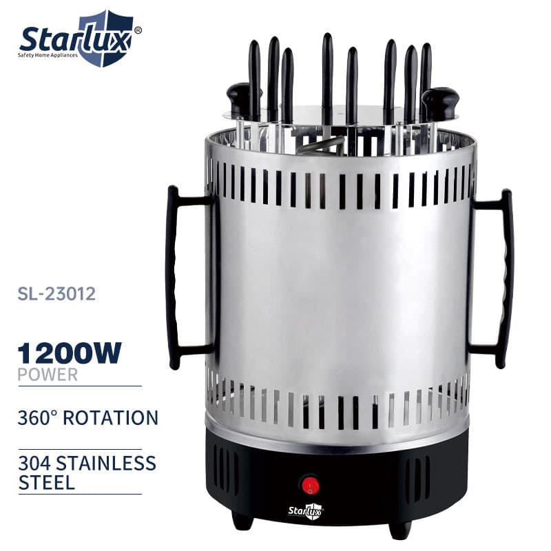 Starlux foreign trade European standard barbecue oven household fully automatic rotary skewer machine grilled beef and mutton skewers barbecue plate