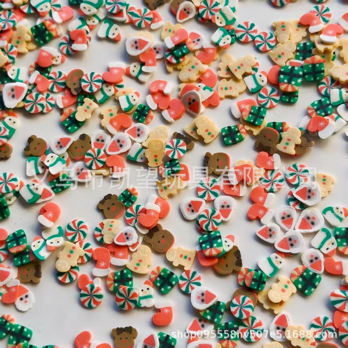 3g Bagged Christmas Polymer Clay Slices Winter Festival Nail Art Accessories DIY Handmade Materials Nail Art Accessories Wholesale