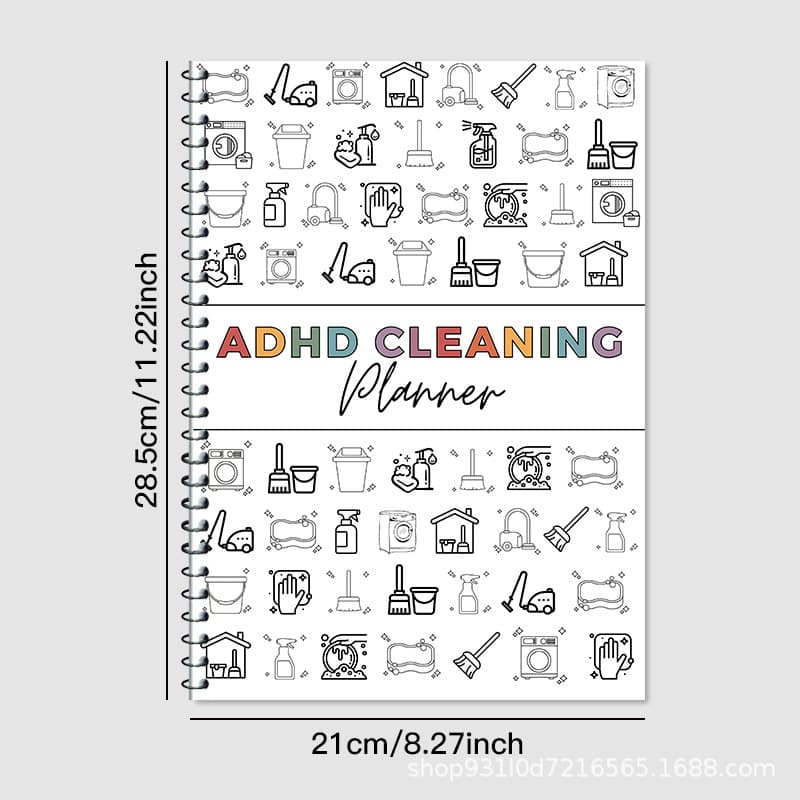 Amazon-Style ADHD-Friendly Household Cleaning & Annual Task Planner, Drawing Practice Book, In Stock