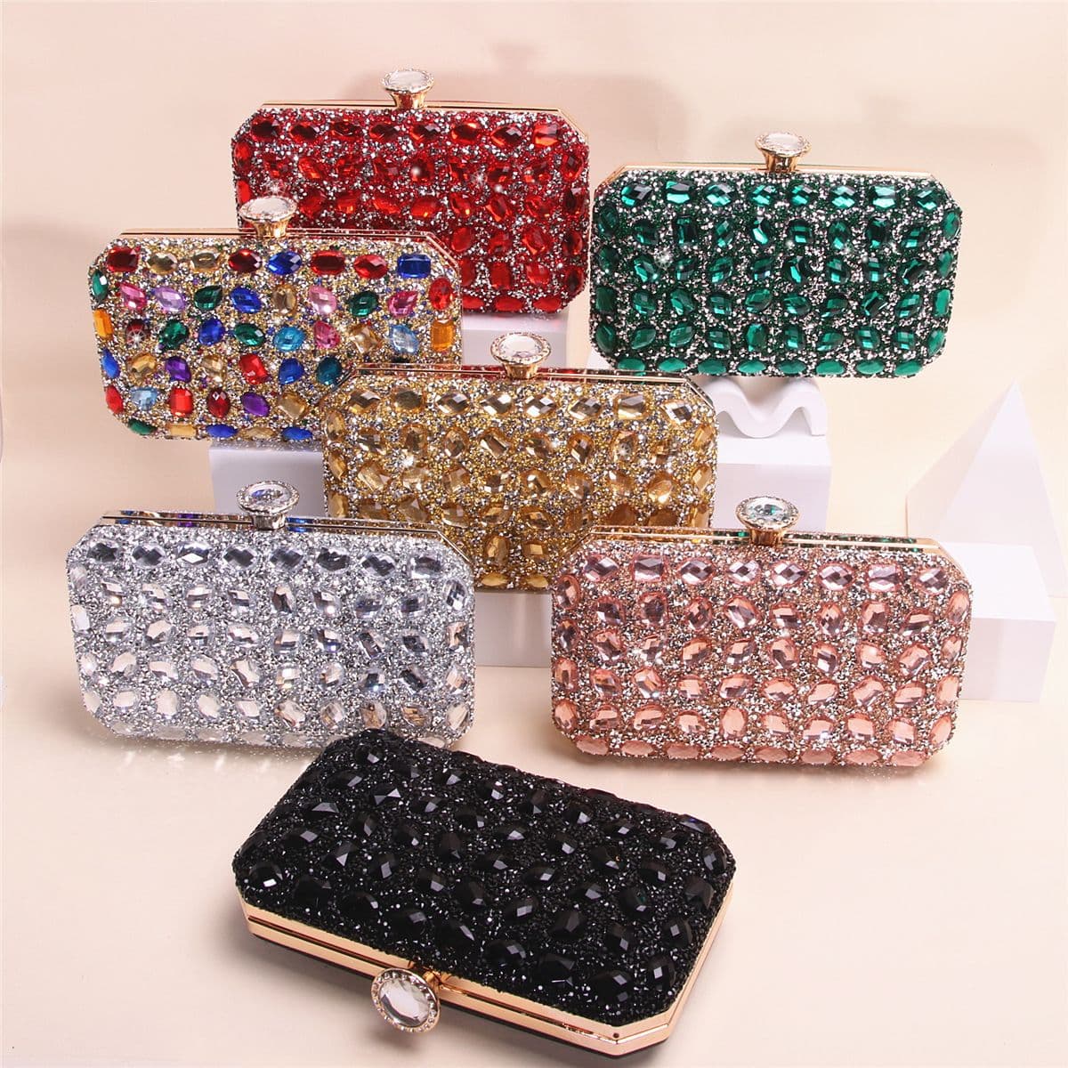 New Cross-border Rhinestone Clutch Crossbody Bag Premium Fashion Banquet Party Lady Crystal Evening Bag