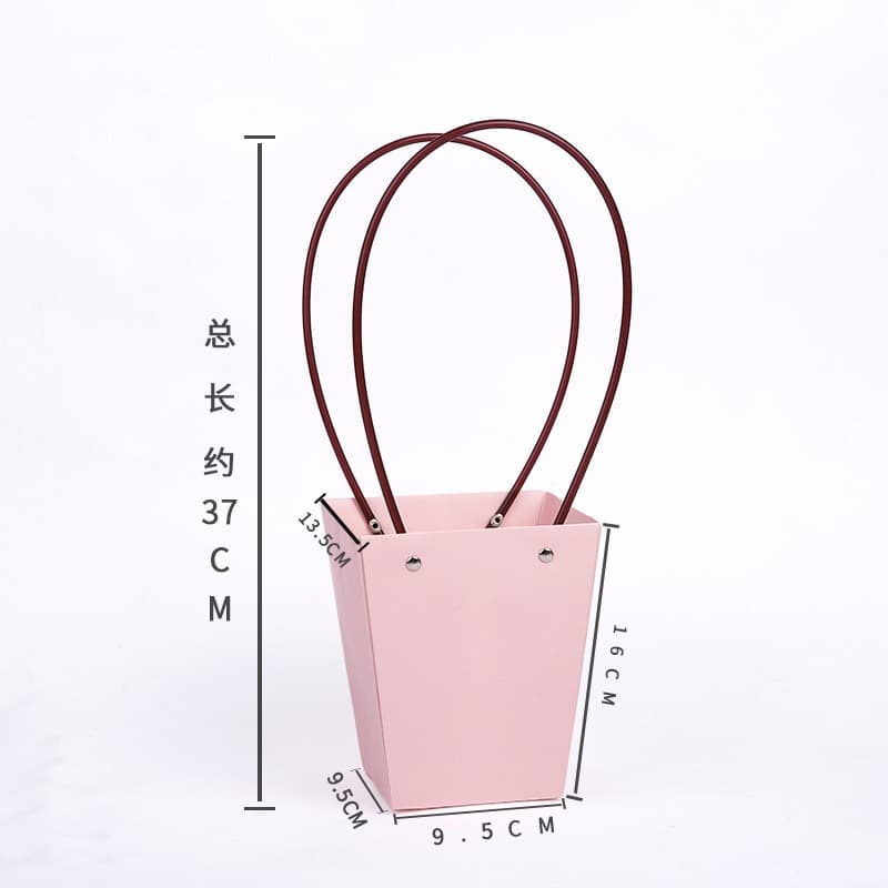Valentine's Day Waterproof Thickened Kraft Paper Flower Insert Bag Handbag Packaging Box Flower Basket Fresh Flower Box Wholesale