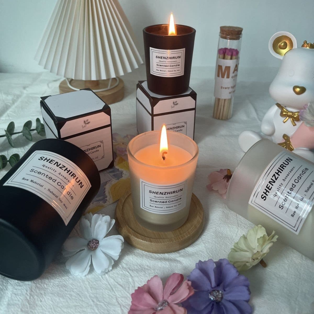 Ins minimalist style scented candle cup wax aroma candle DIY romantic gift candle factory wholesale customizable