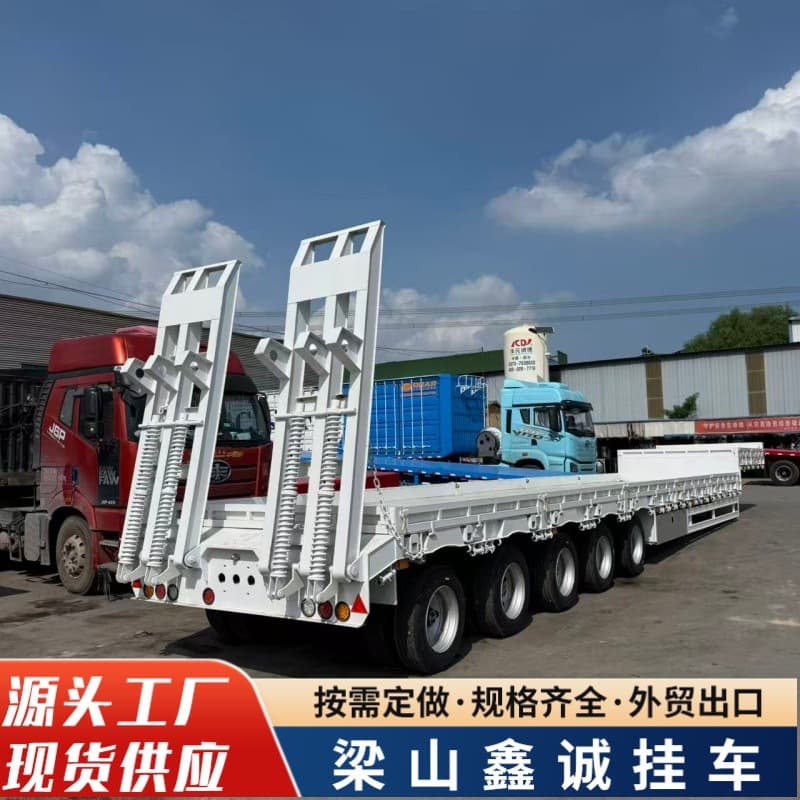 16-Meter High-Low Platform Trailer, Extendable Six-Axle Heavy Haulage, Electromechanical Equipment Module Transport Special Low-Profile