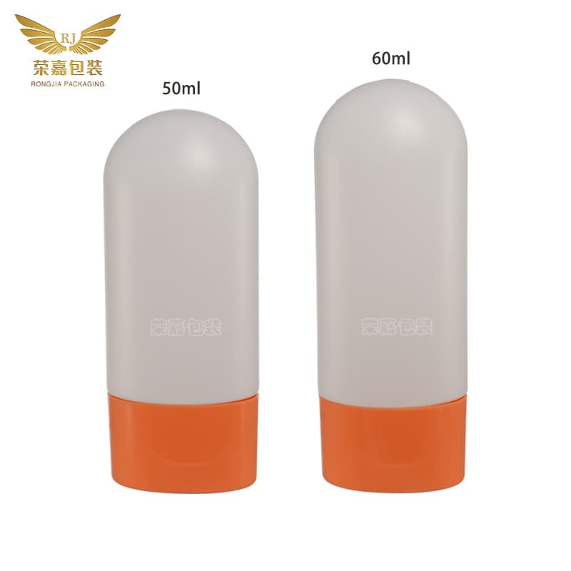 Factory Direct Wholesale New 50ml 60ml Sunscreen Bottle Hand Cream Squeeze PE Plastic Bottle Cosmetic Packaging Material