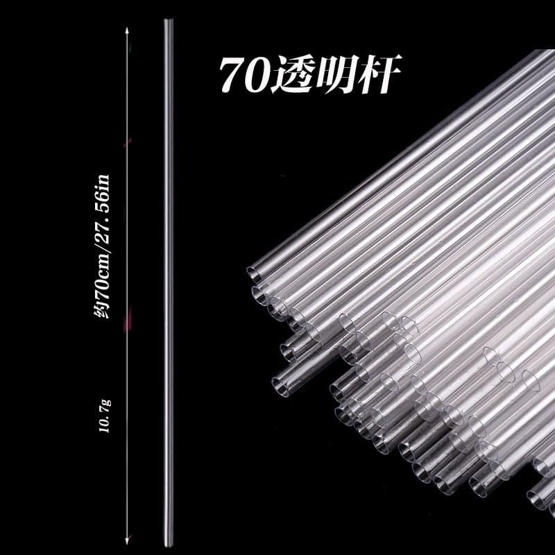 Thickened bubble balloon support rods, long transparent guide stands 70cm wholesale