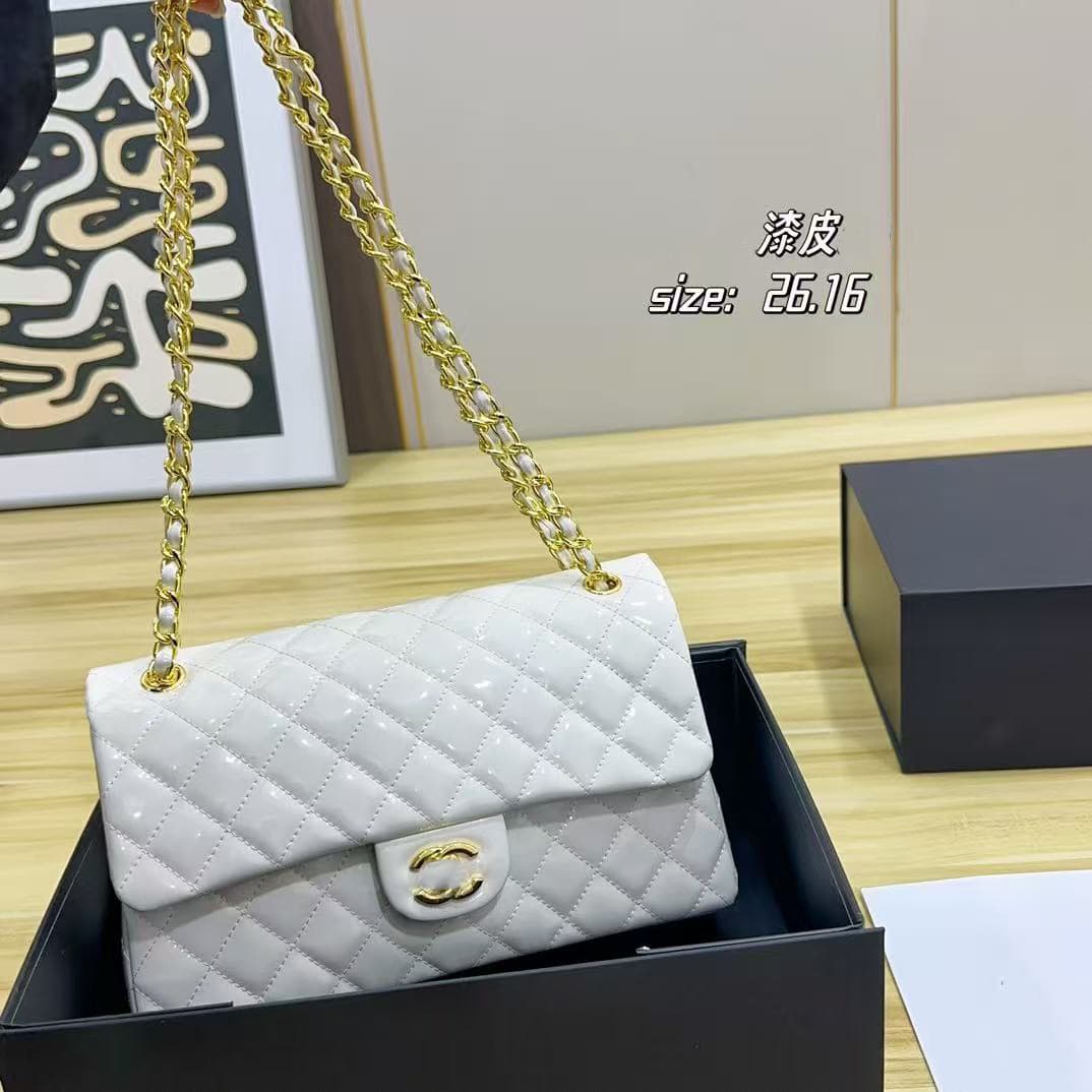Cross-border supply high version genuine leather women's bag Xiaoxiang CF armpit single shoulder small gold ball cross-body bag rhombus chain women's bag