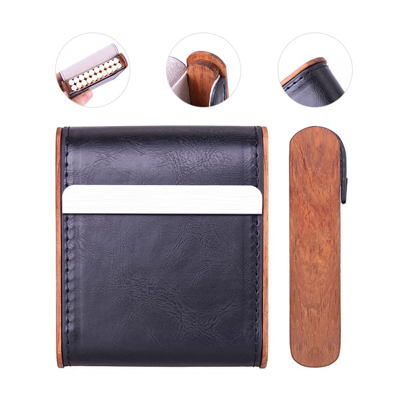 Manufacturer Wholesale Medium Cigarette Box 20-Pack Wooden Cigarette Box Personalized Portable Moisture-Proof and Pressure-Proof 6.5mm Medium Cigarette Box