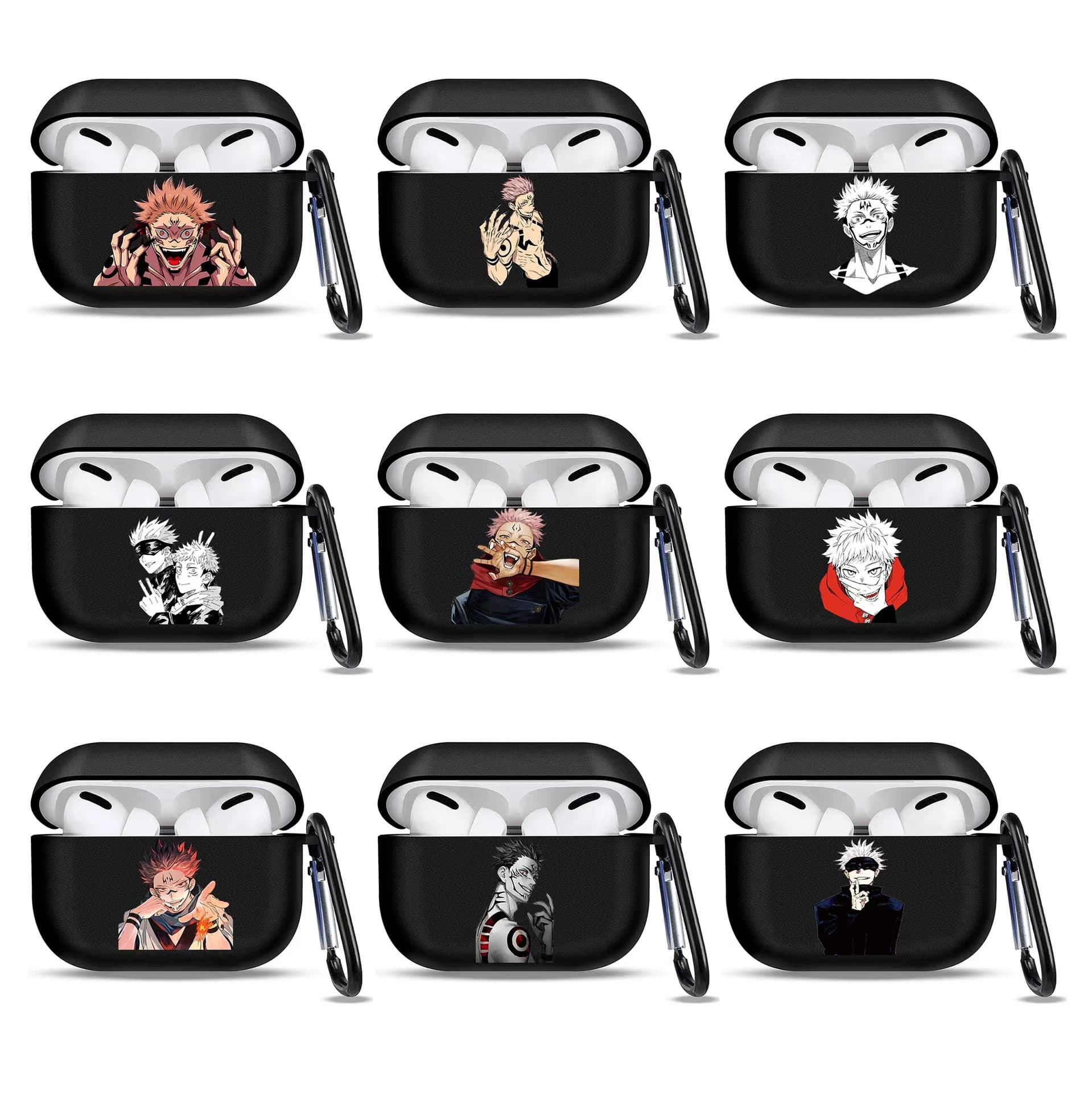 Jujutsu Kaisen AirPods 4th Gen Anime Earphone Case Compatible with Pro 2 Apple Bluetooth Earphones New 3rd Gen Gojo Satoru