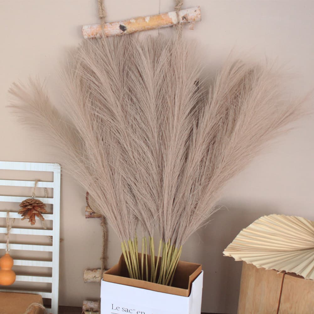 Artificial Reed 55cm Faux Bulrush Flowers Home Decoration Cross-border Artificial Flower Wholesale Pampas Grass