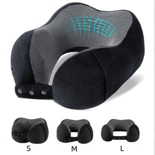 Portable Storage Neck Protection Pillow Adjustable Size Memory Foam Travel Pillow U-Shaped Pillow Children Adult Travel U-Shaped Pillow