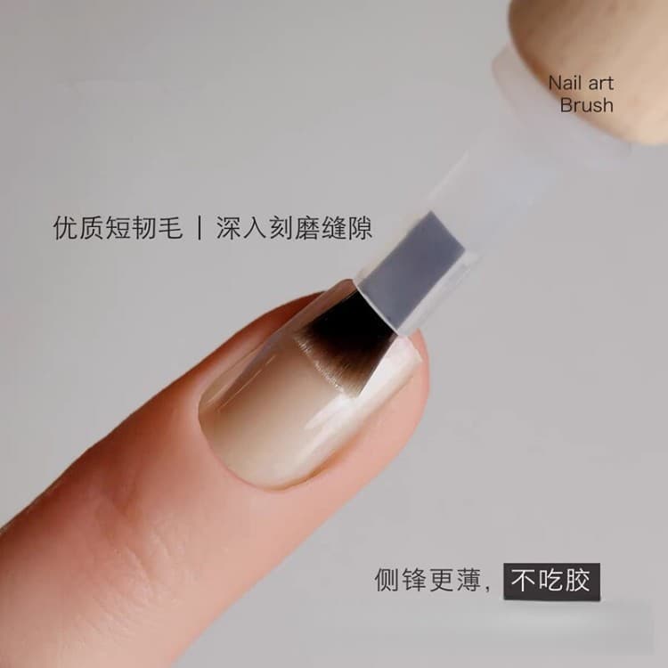 Disposable phototherapy brush base glue brush nail polish brush manicure solid wood round head brush replaceable brush head gadget