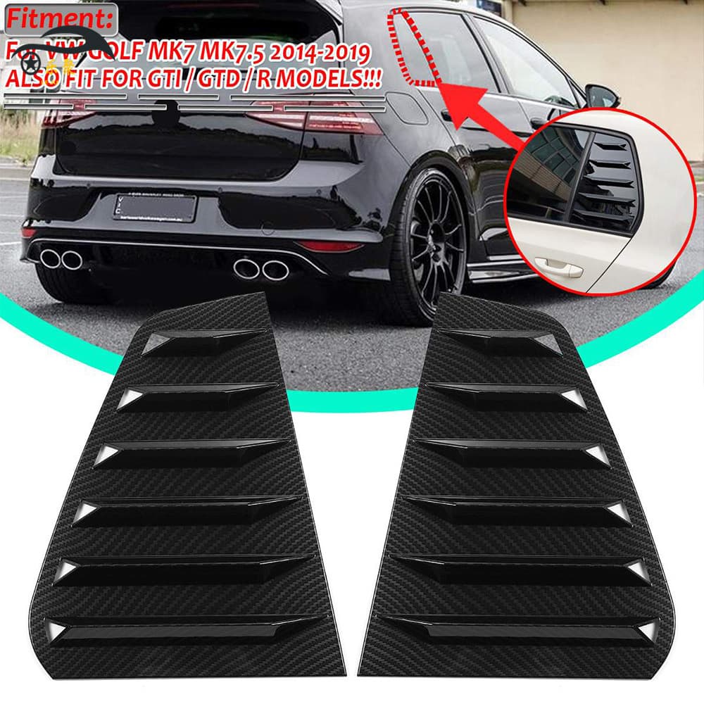 Cross-border suitable for 14-19 models of Golf 7 blinds mk7.5GTI gloss black rear window triangle window decoration modification