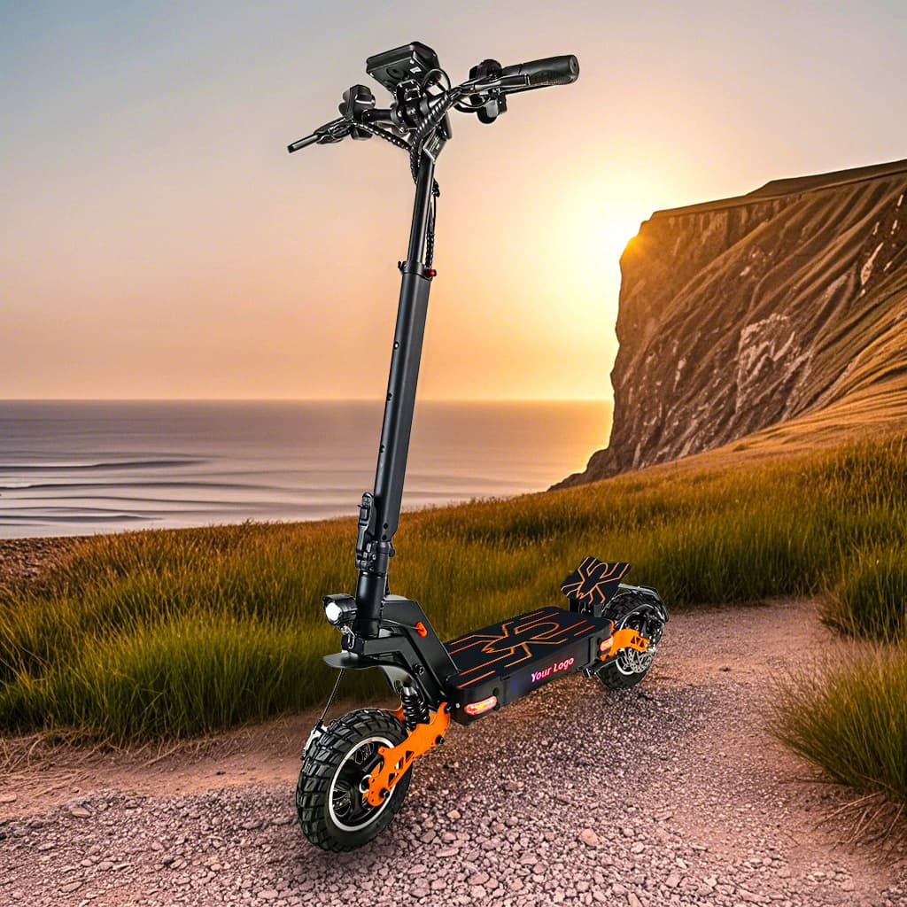 Custom Dual Shock Off-Road Electric Scooter for Adults 48V High Power Foldable Long Range