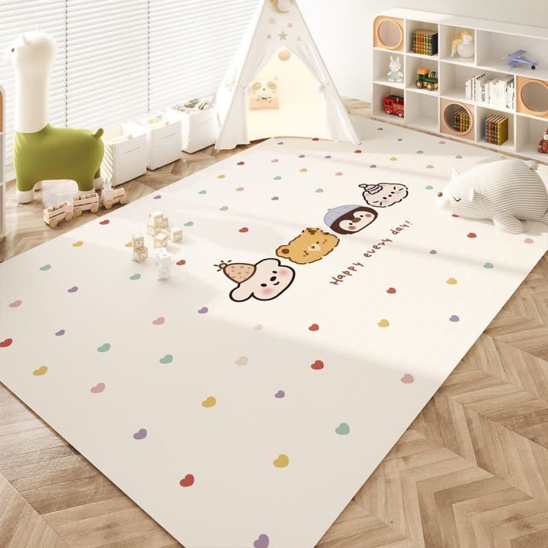 Hot-Selling Cartoon Cute and Adorable Living Room Floor Mat, Waterproof, Wipeable, No-Wash, Pet Urine-Proof Mat, Easy-Care Carpet