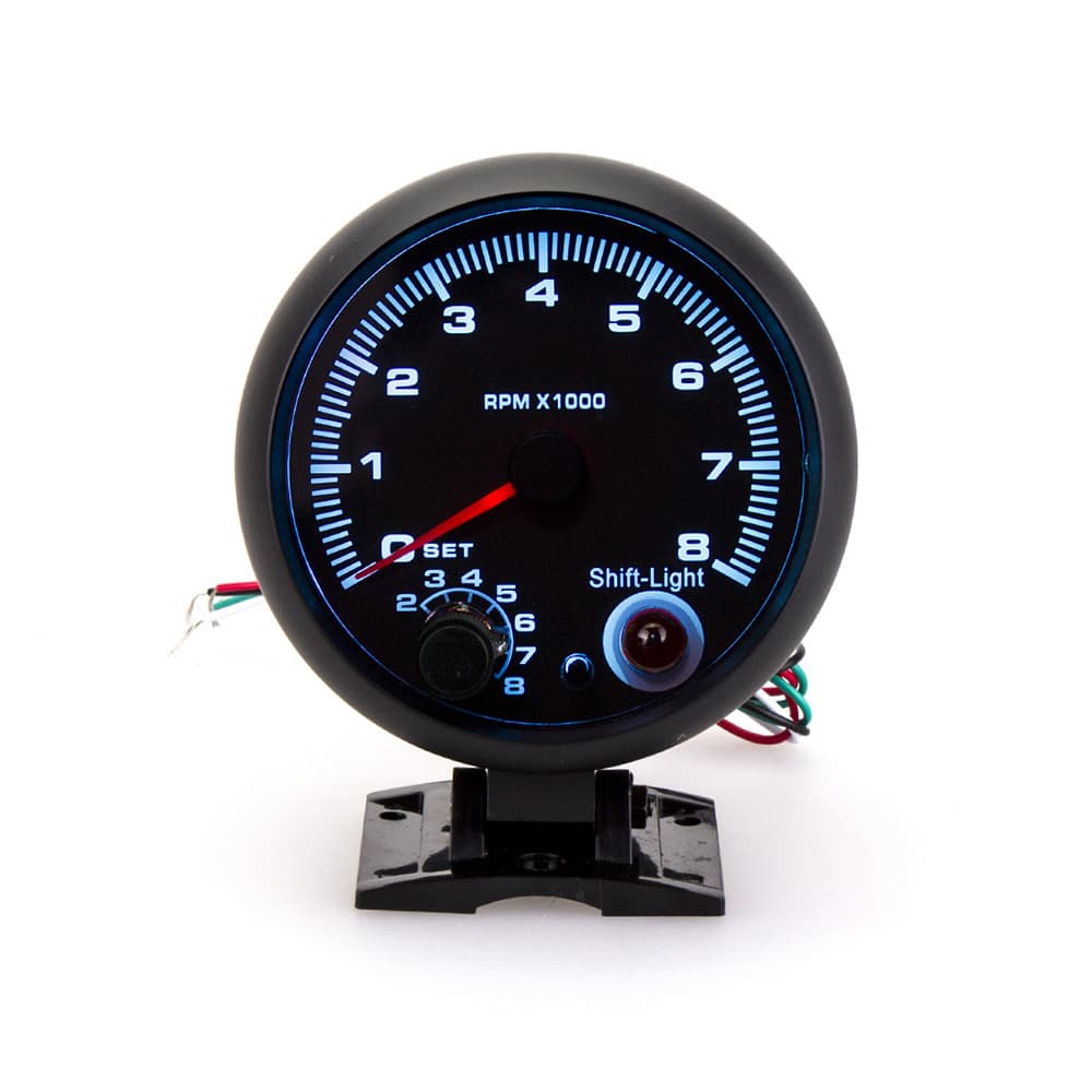 Car Modification Gauge 12V Car Universal Blue Light Tachometer Tachometer Car Modification Tachometer