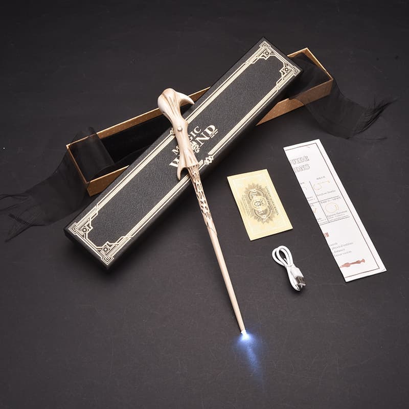 Rechargeable Glowing Magic Wand Harry Potter Hermione Wand USB/Type-C Rechargeable Light-Up Magic Wand