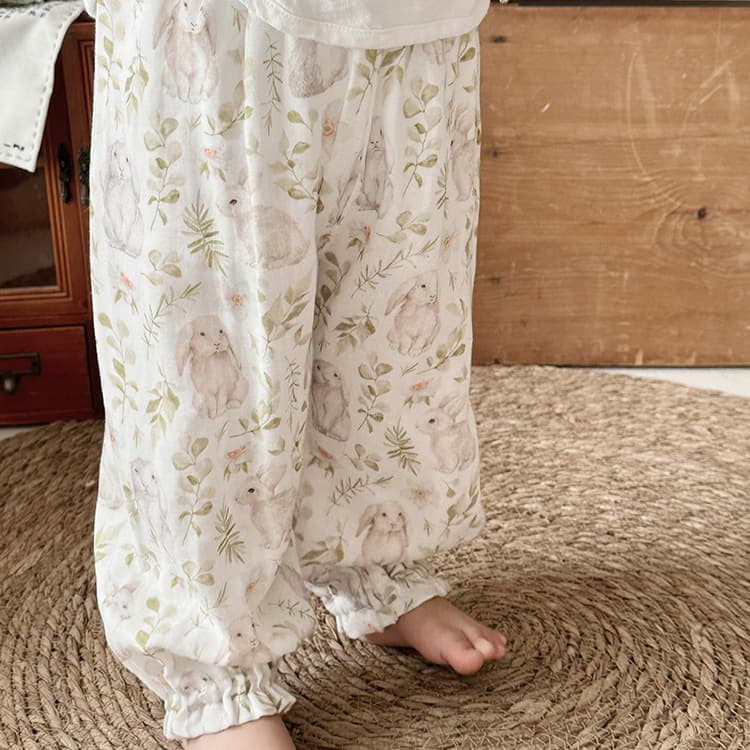 Kids Mosquito Repellent Pants Summer Thin Bamboo Cotton Yarn Fabric Women Anti-Mosquito Men Baby Air Conditioning