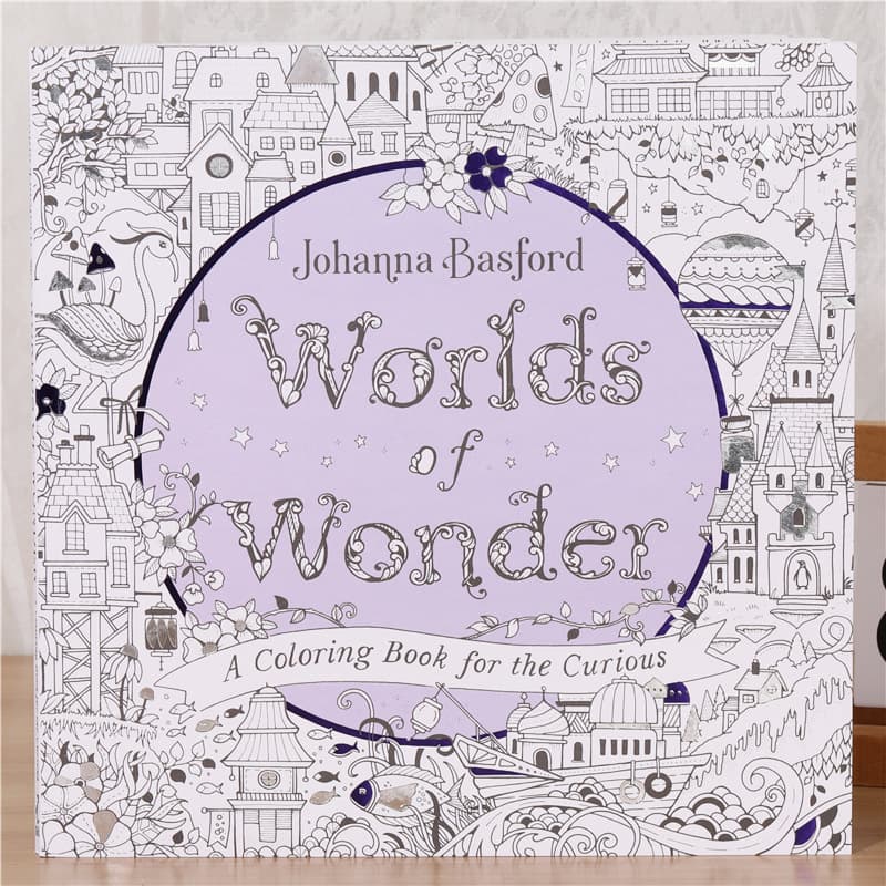 Worlds of Wonder Coloring Book for Adults Stress Relief Doodle Drawing Wholesale
