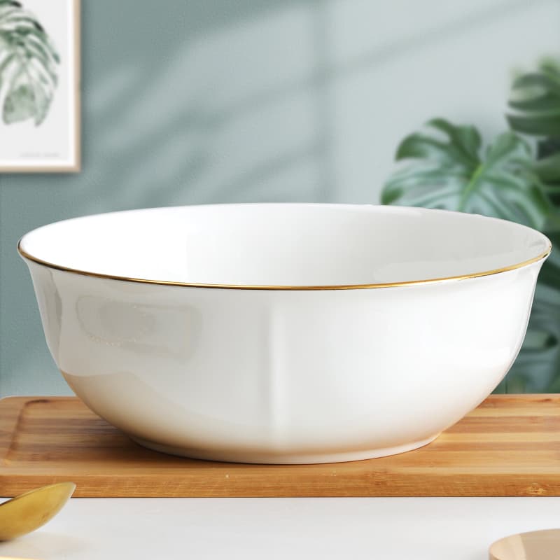 Phnom Penh instant noodles large bowl ceramic 9-inch soup bowl large tableware bone china large ramen bowl household deep mouth stew bowl