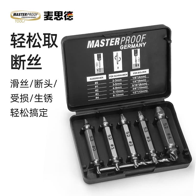 Cross-border MUST broken screw extractor tool, double-ended broken screw extractor, thread remover, stripped thread remover.