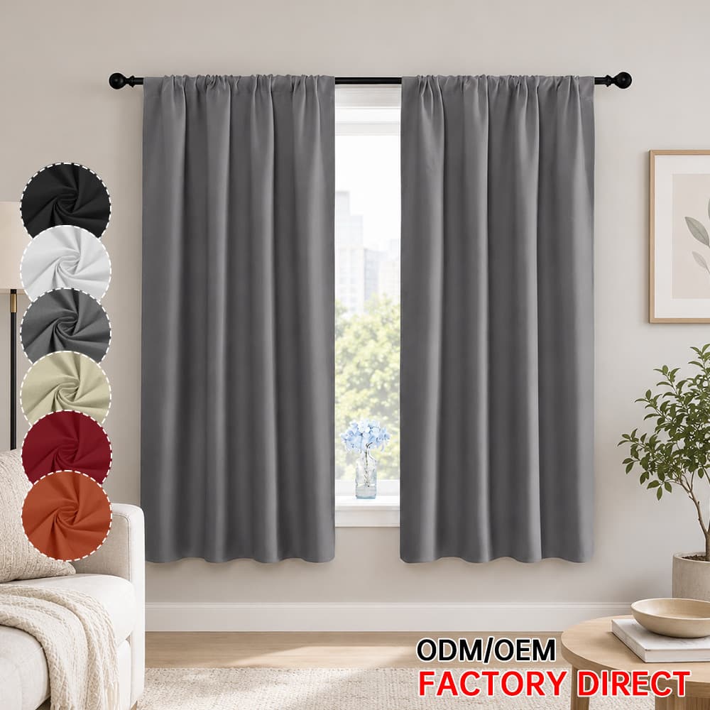 Amazon International Export Cross-Border High-Precision Finished Curtain Rods, Blackout Bedroom, Balcony Heat-Insulating Curtains
