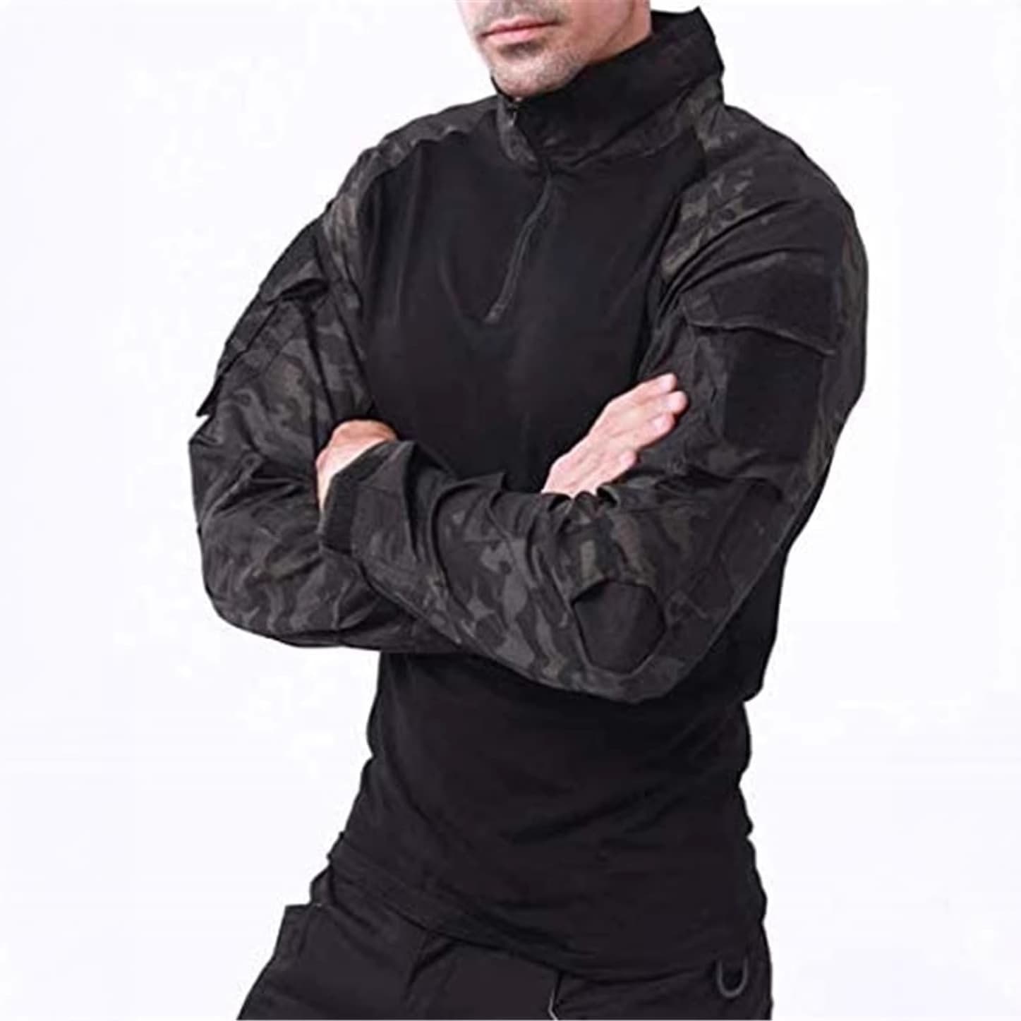 2026 Cross-border Men's Camo Fitted Top Trendy Outdoor Training Shirt Fashion Versatile Long Sleeve In Stock Wholesale