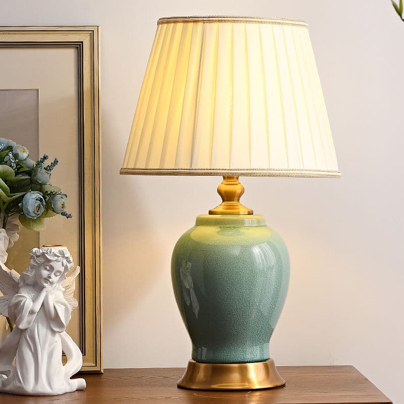 [General Jar] New Chinese style living room side table lamps ceramic creative handmade bedroom bedside study retro decoration