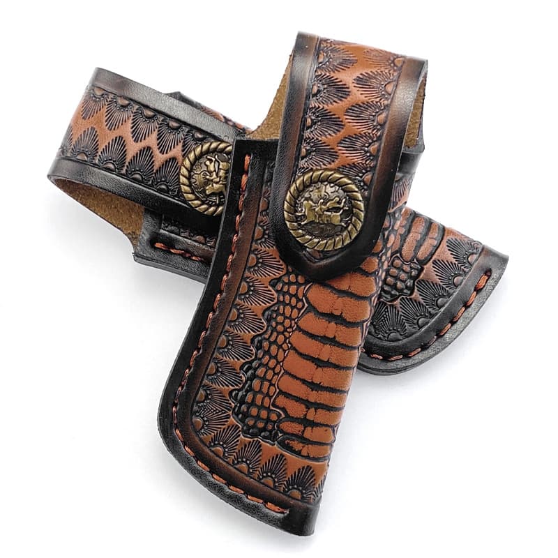 Folding Knife Sheath / Knife Case Leather Folding Storage Leather Sheath Swiss Army Knife Case
