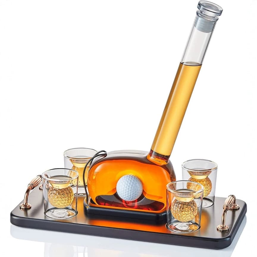 Wholesale Golf-shaped Infusion Bottles - Creative transparent glass containers for home decanting and infusing liquor.