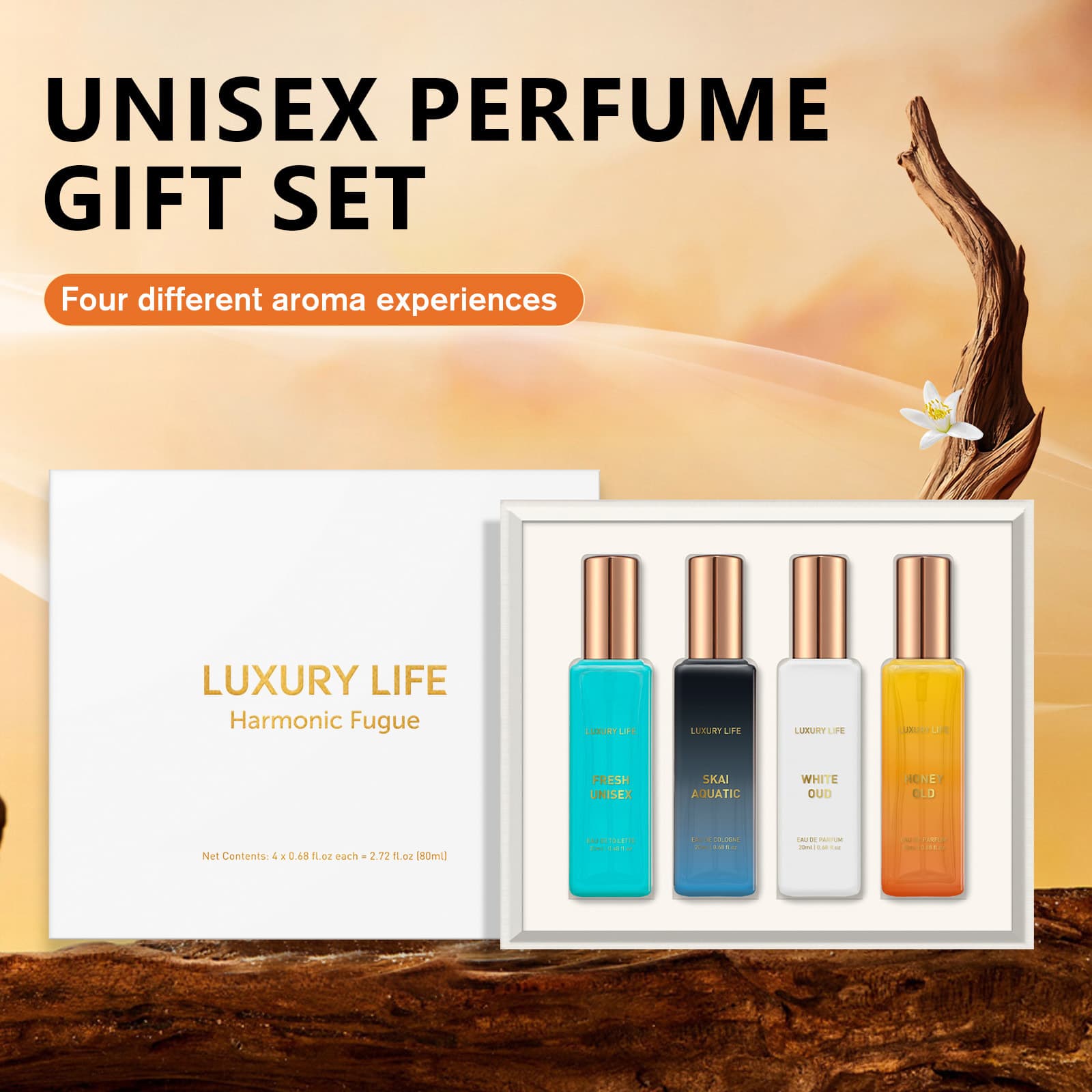 Cross-border New Product Luxury Life Perfume Gift Set 4-Pack Christmas Perfume Gift for Men and Women Perfume Spray