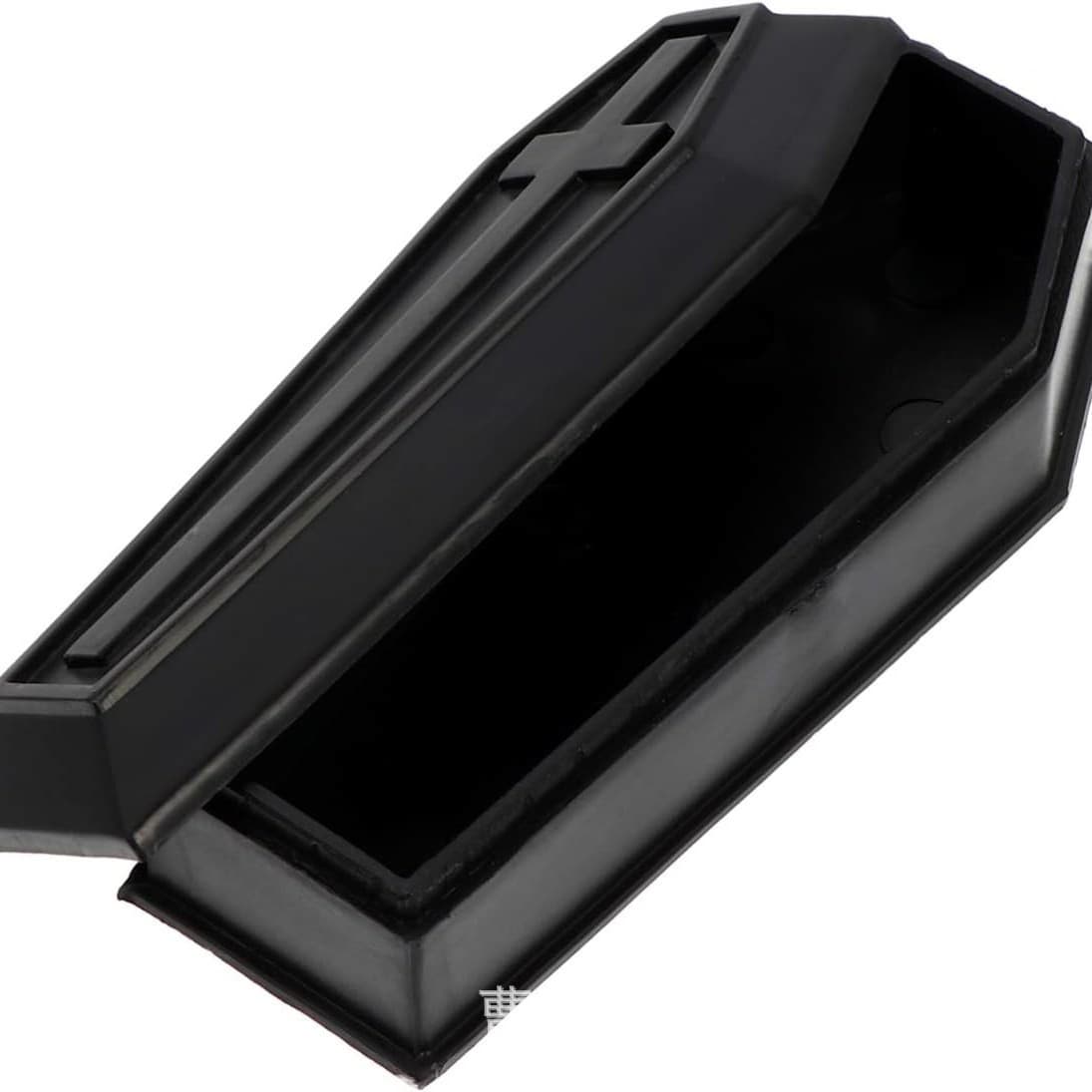 Gothic Solid Wood Coffin Funeral Supplies Paulownia Wood Black Cross Coffin Wooden European Style Coffin Wholesale