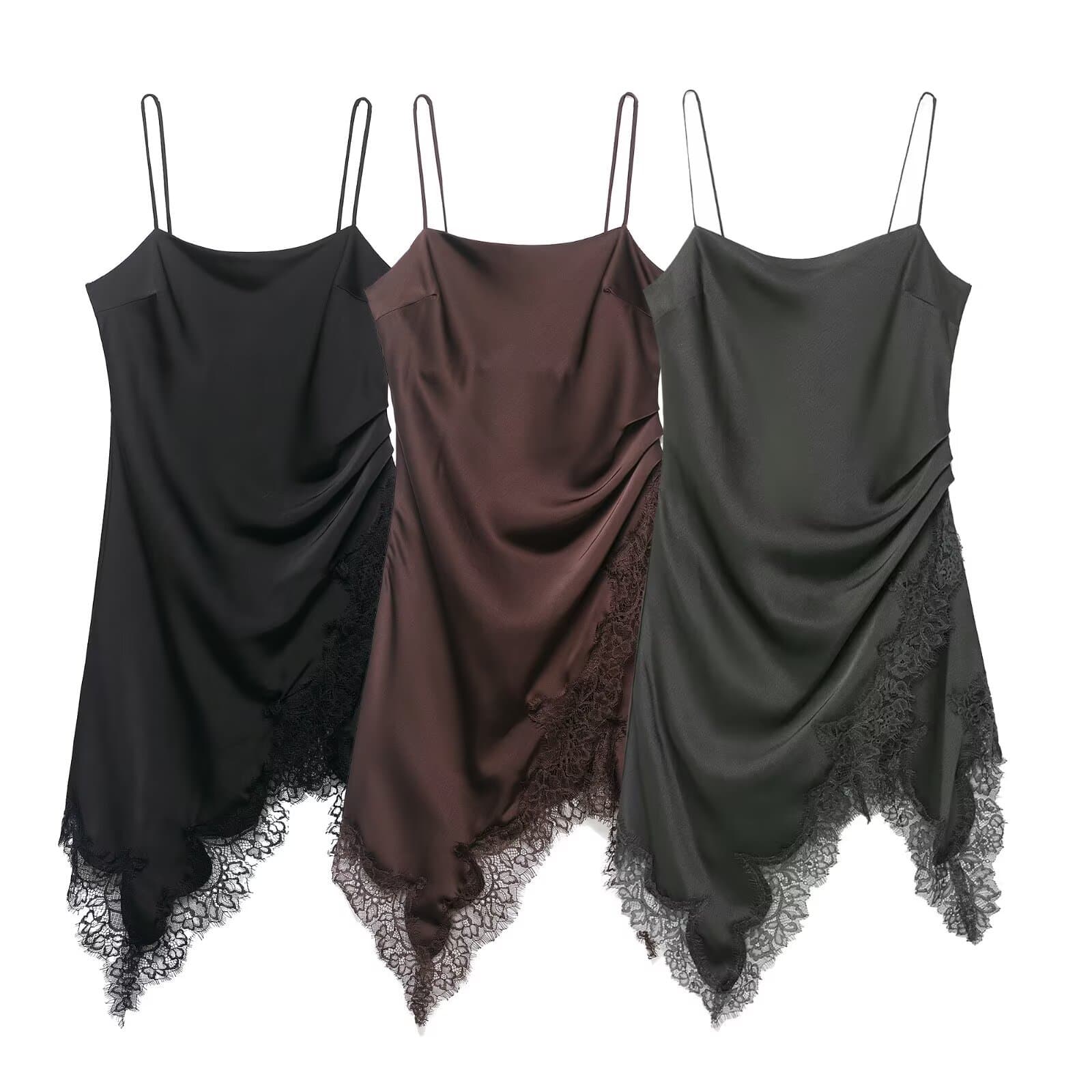 BSK&TRAF Women's 2025 Winter New Arrival European and American Fashion Sexy Lace Bralette Top 5919216